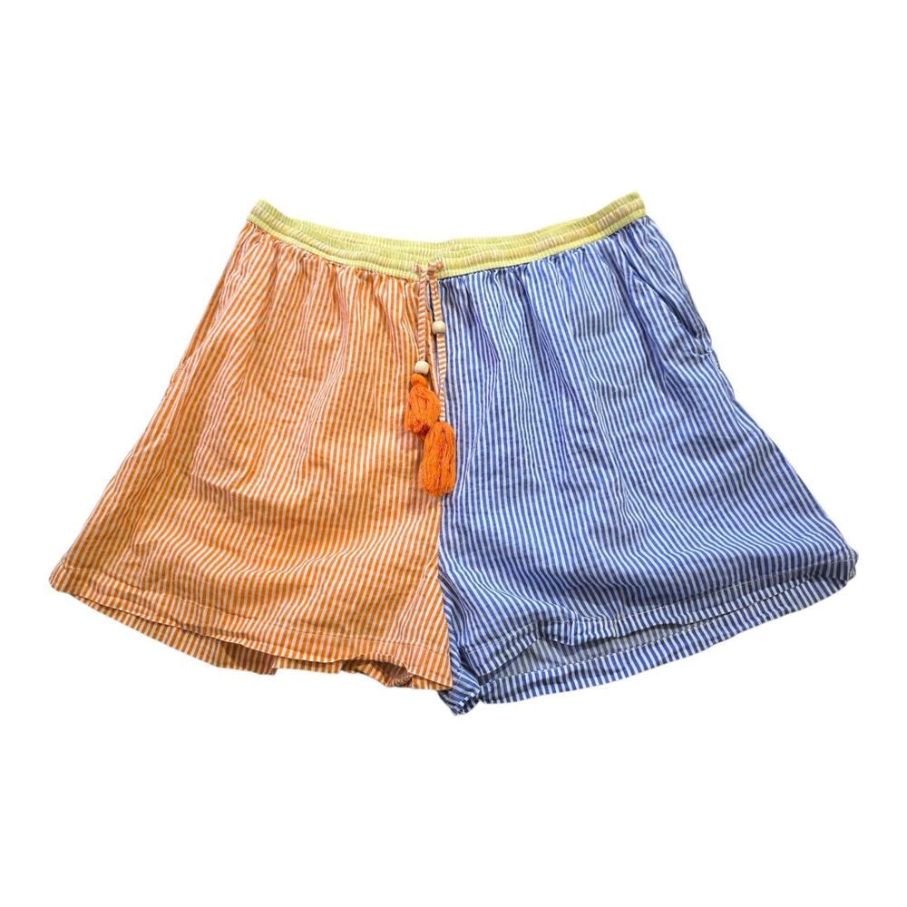 True Destinations Color Block Stripe Swim Cover-Up Shorts Women SZ XL